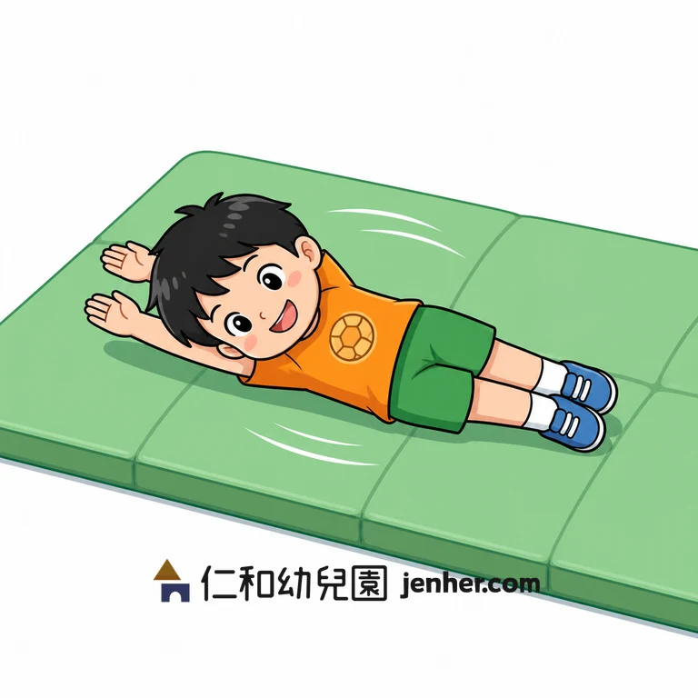 アクティビティ 8-7: マットまっすぐ前転・転がり起き上がり イラスト